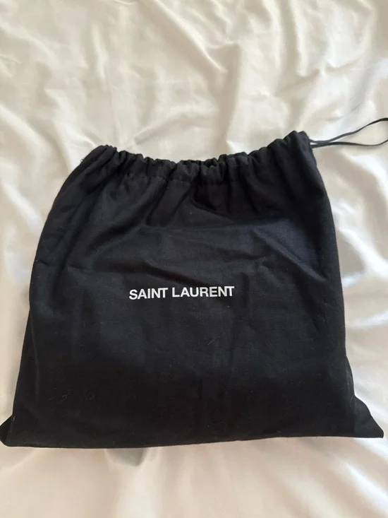 Saint Laurent Taupe Beige Leather Chain Shoulder Bag with Gold Hardware - Picture 7 of 9